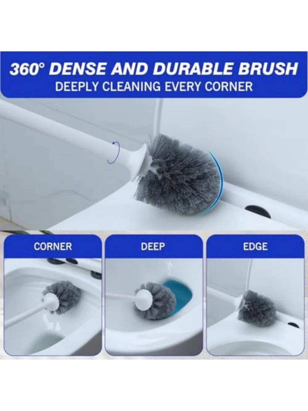 12 Pack 18.12 Inch Toilet Brush Set with Holder for Bathroom Cleaning Essentials
